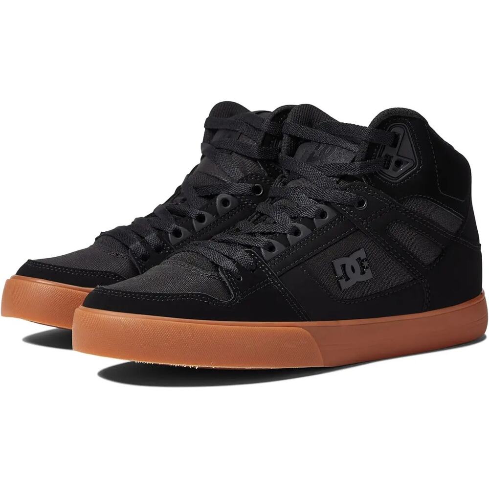 DC Mens Pure High-Top WC Sneakers US 15 EU 50 Black Suede EUC